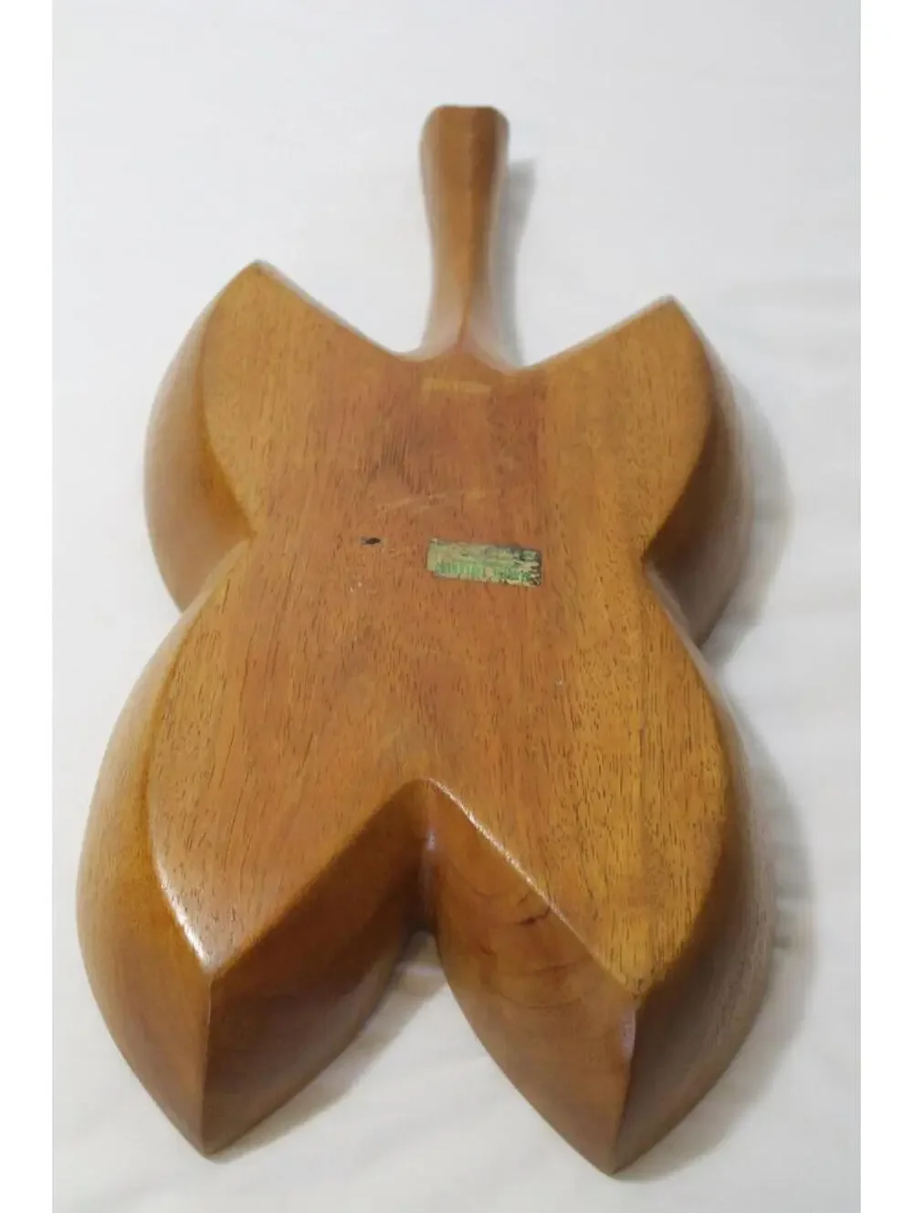 Large Leaf-Shaped Taverneau Wooden Bowl, Made in Haiti